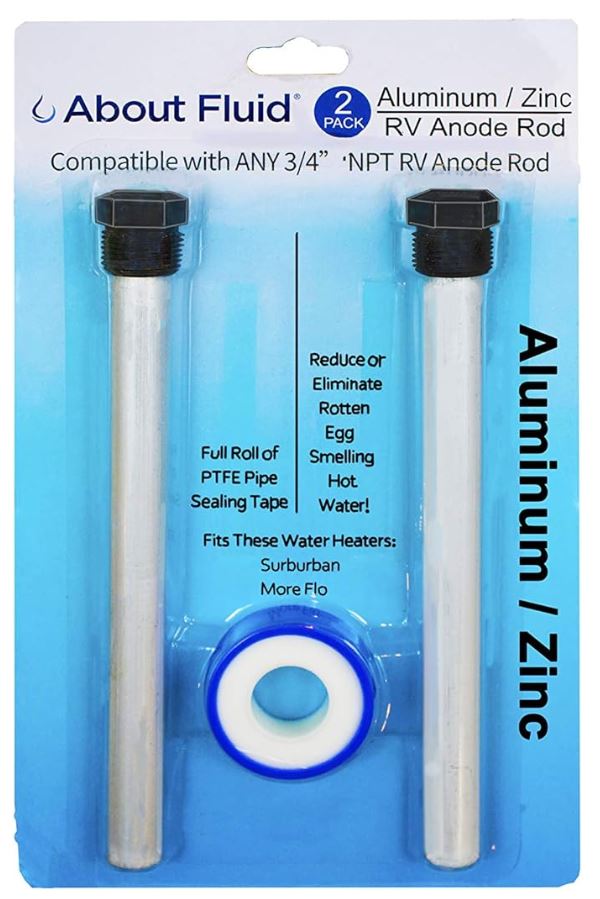 Anold Rod Rv RV ROTTEN EGG ODOR FIX, ALUMINUM/ZINC Anode Rod for RV Water Heaters ...